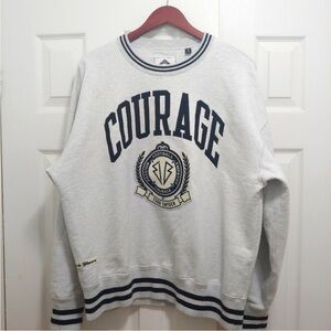 Todd Snyder Gray Crewneck Sweater with Courage Design